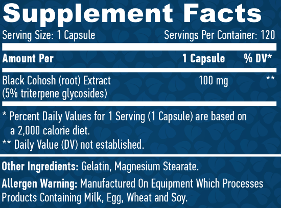 Black Cohosh 100 мг - 120 капс